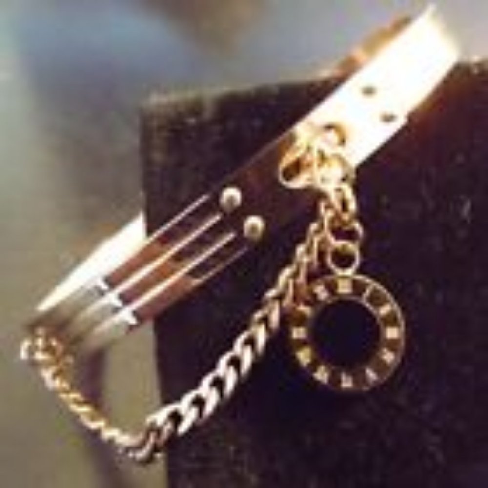 DESIGNER INSPIRED ROMAN NUMERAL DIAL CHARM CHAINED TO ROSE GOLDCLAD BRACELET 65
